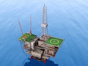 Oil platform represents hugh petroleum reserves